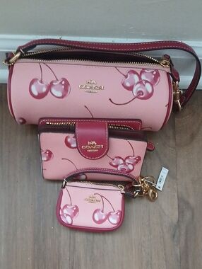 Coach Nolita Cherry Set